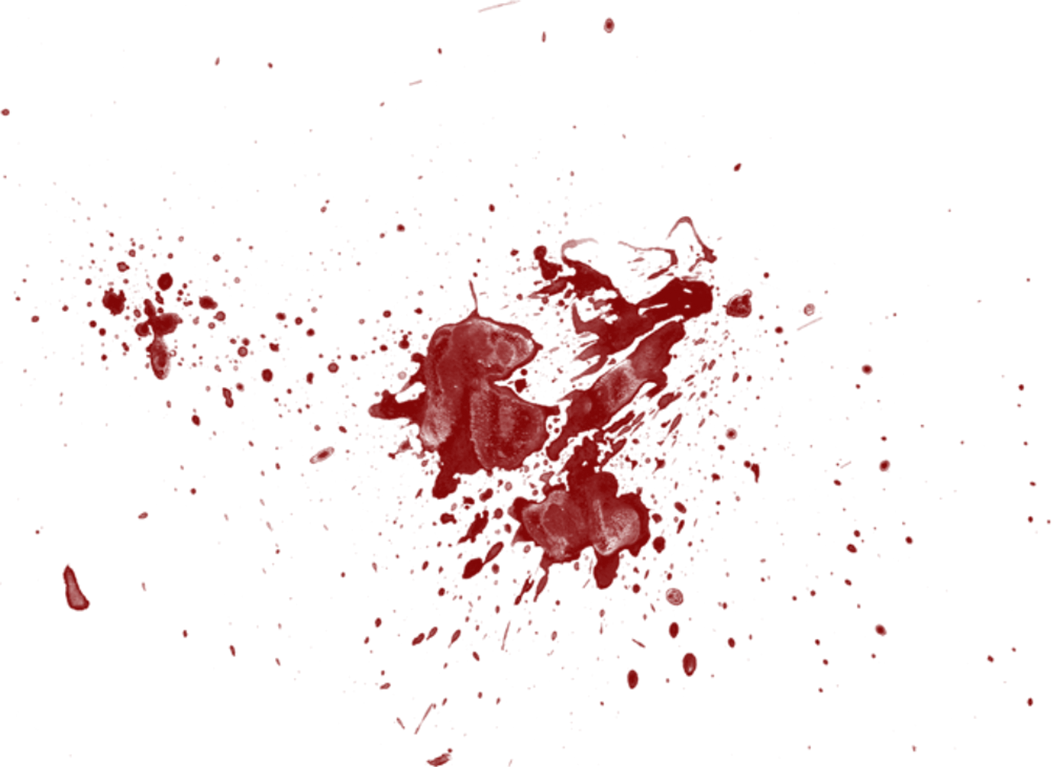 a blood splatter on a white background